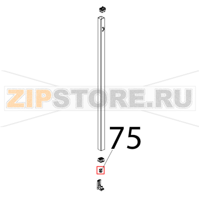 Boccola scanalata perno porta Unox XBC 905 Boccola scanalata perno porta Unox XBC 905Запчасть на деталировке под номером: 75