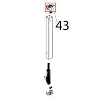 Tappo sup. SX colonnina porta vetro interno linemiss Unox XF 130