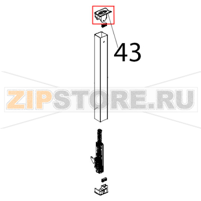 Tappo sup. SX colonnina porta vetro interno linemiss Unox XF 130 Tappo sup. SX colonnina porta vetro interno linemiss Unox XF 130Запчасть на деталировке под номером: 43