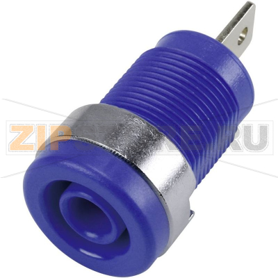 Гнездо лабораторное, Ø контакта: 4 мм, синее, 1 шт TRU Components 1572344 