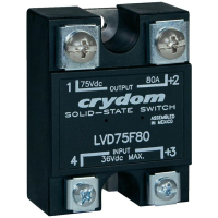Реле твердотельное 100 А, 75 В/DC, 1 шт Crydom LVD75D100