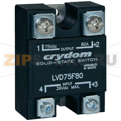 Реле твердотельное 100 А, 75 В/DC, 1 шт Crydom LVD75D100 