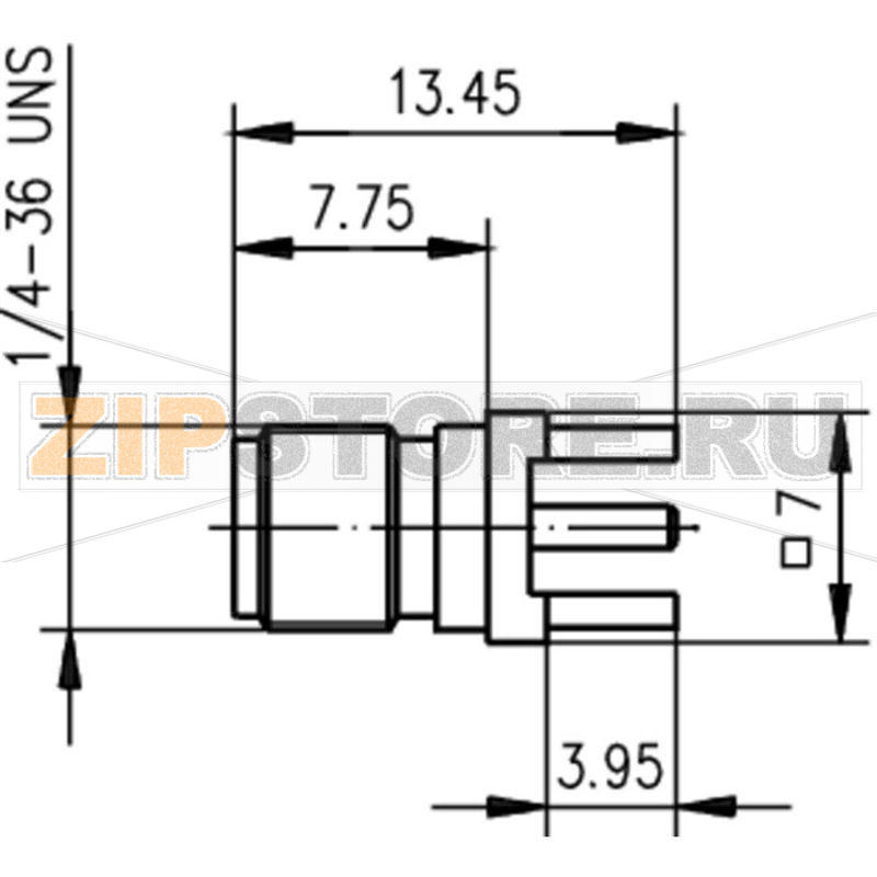 Разъем SMA, 50 Ом, 1 шт Telegärtner J01151A0938 