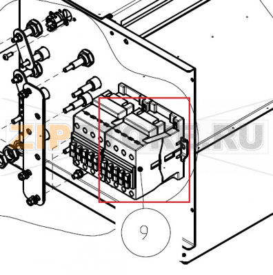 Contattore serie A26-30-01 230V/50-60HZ Imesa ES 10                                    Contattore serie A26-30-01 230V/50-60HZ Imesa ES 10Запчасть на сборочном чертеже под номером: 9Название запчасти на итальянском языке: Contattore serie A26-30-01 230V/50-60HZ Imesa ES 10