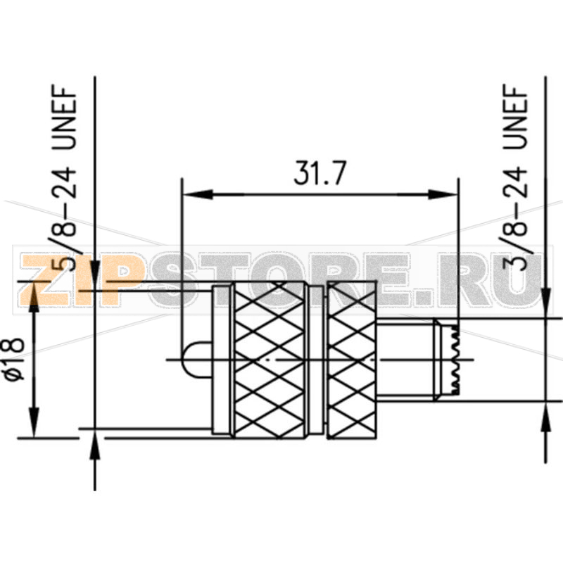 Разъем коаксиальный, гнездо UHF, штекер UHF, мини, 1 шт Telegärtner J01043F0002 