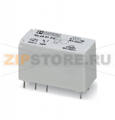 Вставное миниатюрное реле Phoenix Contact REL-MR- 48DC/21HC с силовым контактом для высоких токов длительной нагрузки, 1 переключающий контакт, 48 В постоян. тока.Минимальный заказ: 10 шт.Упаковка: 10 шт.