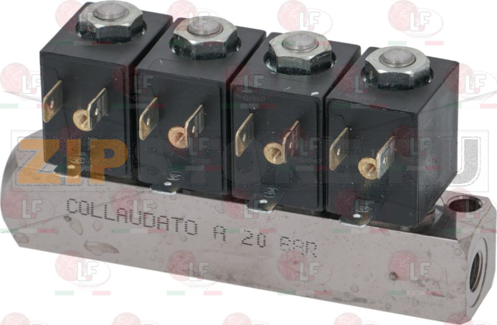 ГРУППА 4-Х ЭЛЕКТРОМАГНИТНЫХ КЛАПАНОВ OLAB Ø 1/8" 24V 