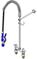 PRE-RINSE UNIT WITH BRIDGE MIXER TAP