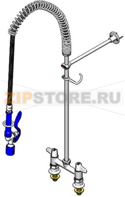 PRE-RINSE UNIT WITH BRIDGE MIXER TAP 
