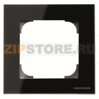 Рамка одноместная, стекло чёрное ABB 2CLA857100A3101