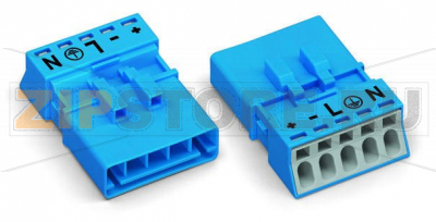 Штекер; 5-пол.; 1,50 mm; синие Wago 890-1115 Protected against mismating and maintenance-freePush-in CAGE CLAMP® spring pressure connection technology allows solid conductors to be simply pushed into a unit.Low profile with 4.4 mm pole spacingWhen assembled, the installation connectors comply with IP40 and are suitable for easily accessible areas....