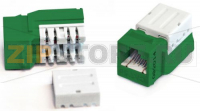 Hyperline KJNE-8P8C-C5e-90-GN Вставка Keystone Jack RJ-45(8P8C), категория 5e, 110 IDC, заделка с помощью NE-TOOL, зеленая