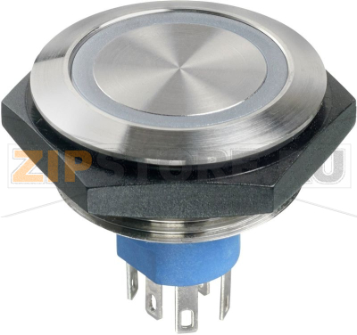 Кнопка антивандальная 30 В/DC, 1 А, 1 x выкл/вкл, без фиксации, IP67, 1 шт APEM AV5V022000074BK 
