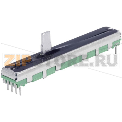 Потенциометр ползунковый 500 кОм, стерео, 0.25 Вт, линейный TT Electronics PS45M-0MC1B R500K 