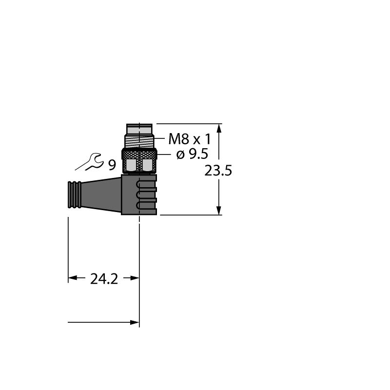 Кабель PUR Turck WKC4T-2-PSW3M/TXL 