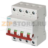 ВЫКЛЮЧАТЕЛЬ НАГРУЗКИ 63A 3-ПОЛ. +N КРАСНАЯ РУЧКА Siemens 5TL1663-1