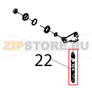 Molla trazione porta Teikos TS601 Molla trazione porta Teikos TS601Запчасть на деталировке под номером: 22