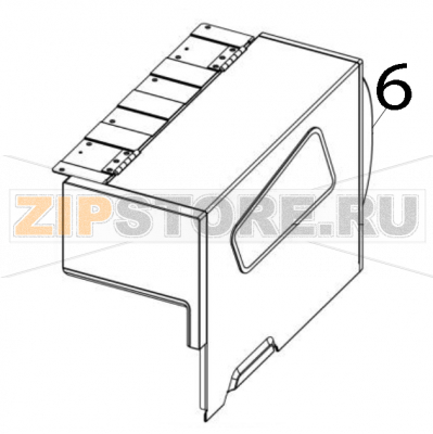 Upper rear media cover TSC MB340 Upper rear media cover TSC MB340Запчасть на деталировке под номером: 6