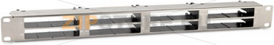 Hyperline PPTR-19-8CU-STL Патч-панель 19&#039;&#039; для претерминированных медных и оптических кассет, 8 слотов под кассеты, 1U 