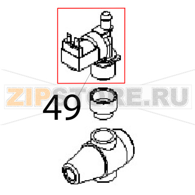 Solenoid valve 3/4" 1in-1out Angelo Po FM1221E1 Solenoid valve 3/4" 1in-1out Angelo Po FM1221E1Запчасть на деталировке под номером: 49