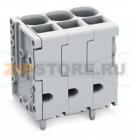 Клемма на печатную плату; 3; Шаг контактов 7,5 мм; 3-пол.; Push-in CAGE CLAMP®; 6,00 mm; серые Wago 2626-3103/020-000