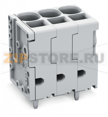 Клемма на печатную плату; 3; Шаг контактов 7,5 мм; 3-пол.; Push-in CAGE CLAMP®; 6,00 mm; серые Wago 2626-3103/020-000 Клеммные?колодки?с?зажимами?Push-in CAGE CLAMP®,?приводимыми?в?действие?при?помощи?нажимных?кнопокЗажим одножильных проводников и тонкожильных проводников с наконечниками путем вставкиНажимные кнопки, открывающие зажим с минимальными усилиями, для простого подключения / извлечения тонкопроволочных проводниковУдобный монтаж без использования инструментовИсполнения с тестовыми разъемами и разделителями и без нихДоступны исполнения с индивидуальным внутренним объединением (заводская сборка), например, объединение с заземляющим проводом...