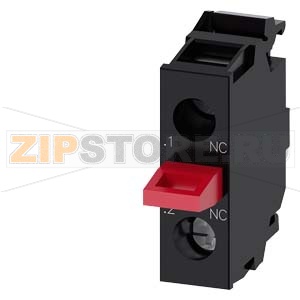 Контактный модуль с 1 контактным элементом, 1 НЗ, позолоченные контакты, винтовой зажим, для монтажа на полу Siemens 3SU1400-2AA10-1MA0 