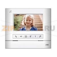 Видеопанель 4.3″ с индукционной петлёй, белый матовый ABB 2TMA070020W0061