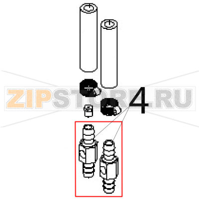 Connector Angelo Po FC1011G Connector Angelo Po FC1011GЗапчасть на деталировке под номером: 4