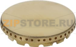 BURNER CAP PERFORATED BRASS POLISHED 