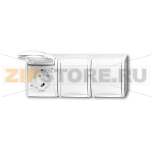 Розетка 16 А, 250 В, IP44, белая ABB 2CKA002084A0724 