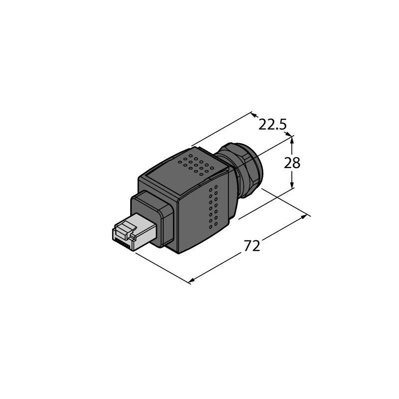 Разъем разборный Turck AIDA-RJ45-CC 