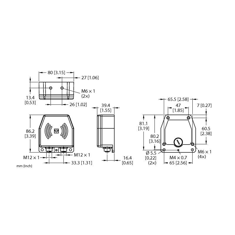 Соединитель индуктивный Turck NICS-Q86-ETH-HK1141 