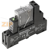 Модуль реле интерфейсный 24 В/AC, 6 А, 1 шт Weidmüller RCIKIT 24VDC 2CO LD/FG