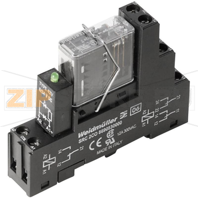 Модуль реле интерфейсный 24 В/AC, 6 А, 1 шт Weidmüller RCIKIT 24VDC 2CO LD/FG 