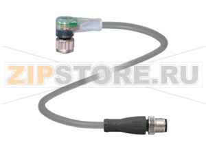 Кабель датчика-исполнительного устройства Connection cable V1-W-E2-15M-PUR-V1-G Pepperl+Fuchs Описание оборудованияConnection cable, M12 to M12 with LED, PUR cable, 3-pin