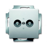 Розетка двойная, сталь ABB 2CKA002495A0090