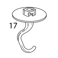Dough hook KitchenAid 5K45SSEWH