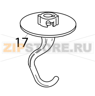 Dough hook KitchenAid 5K45SSEWH Dough hook KitchenAid 5K45SSEWHЗапчасть на деталировке под номером: 17