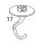 Dough hook KitchenAid 5K45SSEWH