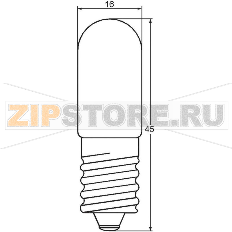 Лампа трубчатая 24 В, 10 Вт, 0.416 A, цоколь: E14, прозрачная, 1 шт Barthelme 00100404 