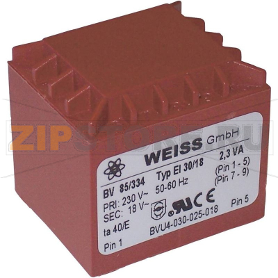 Трансформатор PCB 1x230 В, 1x12 В/AC, 2.30 ВА, 192 мА Weiss Elektrotechnik 85/332 
