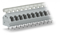 PCB terminal block; push-button; 2.5 mm; Pin spacing 5/5.08 mm; 4-pole; CAGE CLAMP®; commoning option; 2,50 mm; gray Wago 256-404/334-000