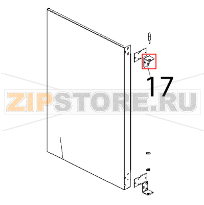 Staffa sup. supporto porta Unox XV 703G Staffa sup. supporto porta Unox XV 703GЗапчасть на деталировке под номером: 17