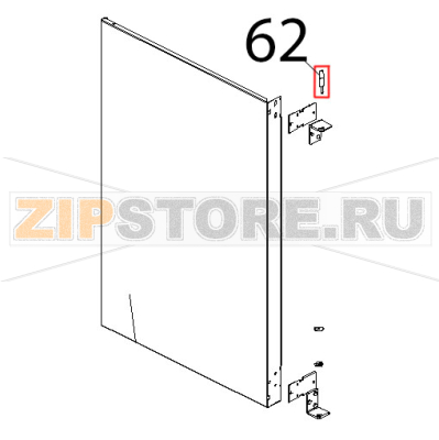 Perno filettato sup. porta Unox XV 703G Perno filettato sup. porta Unox XV 703GЗапчасть на деталировке под номером: 62