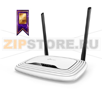 TP-Link TL-WR841N N300 Wi-Fi роутер, чипсет Mediatek,до 300 Мбит/с на 2,4 ГГц, 802.11b/g/n, 5 10/100 Мбит/с портов, 2 фиксированные 5 дБи антенны, поддержка PPTP/L2TP/PPPoE Россия, русифицированные встроенное ПО, утилита настройки 