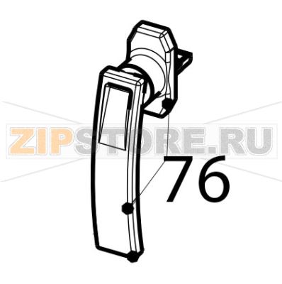 Oven square handle Tecnoinox GFB10DS Oven square handle Tecnoinox GFB10DSЗапчасть на деталировке под номером: 76