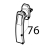 Oven square handle Tecnoinox GFB10DS