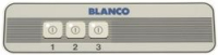 3 PUSH-BUTTONS ADHESIVE PLATE 177x46 mm