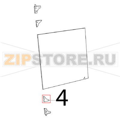 Internal glass hinge seal Unox XVC 205E Internal glass hinge seal Unox XVC 205EЗапчасть на деталировке под номером: 4